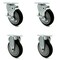 Service Caster 5 Inch Black Polyurethane Swivel Top Plate Caster Set with 2 Brakes 2 Rigid SCC SCC-20S514-PPUB-BLK-TLB-2-R514-2 - alternate 5
